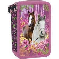 Opakowanie Piórnik trójkomorowy z wyposażeniem Konie 15