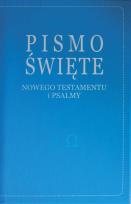 Okładka książki Pismo Św. Nowy Testament z psalmami (niebieskie)