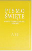 Okładka książki Pismo Św. Nowy Testament z psalmami (żółte)