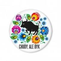 Opakowanie Przypinka mała - chudy, ale byk 37 mm FOLKSTAR