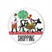 Opakowanie Przypinka mała - shopping 37 mm FOLKSTAR