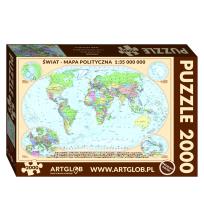 Opakowanie Puzzle Świat polityczny mapa 1:35 000 000  2000
