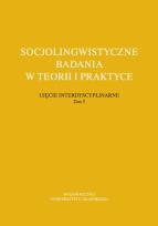 Opakowanie Socjolingwistyczne badania w teorii i praktyce Ujęcie interdyscyplinarne. Tom 5