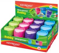 Opakowanie Temperówka podwójna KEYROAD Robby Display 12 sztuk mix