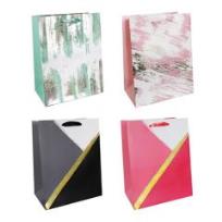 Okładka książki Torby prezentowe 18x23 pastelowo-złoto op. 12szt