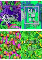 Opakowanie Zeszyt A5 w kratkę 60 kartek Holiday 10 sztuk mix