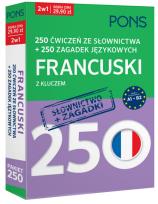 Okładka książki 250 ćwiczeń ze słownictwa Francuski +250 zagadek