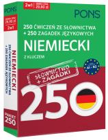 Okładka książki 250 ćwiczeń ze słownictwa Niemiecki+ 250 zagadek
