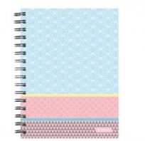 Opakowanie Brulion na spirali okładka twarda 100 A5 kratka Graphic Pastell Niebieski