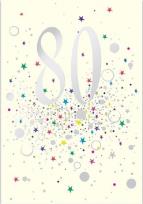 Opakowanie Karnet B6 z kopertą Urodziny 80