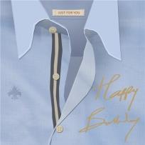 Opakowanie Karnet kwadrat z kopertą Urodziny Birthday Shirt