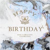 Opakowanie Karnet kwadrat z kopertą Urodziny Blue Marble Birthday