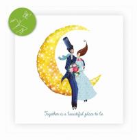 Opakowanie Karnet kwadrat z niespodzianką Ślub