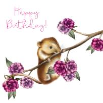 Okładka książki Karnet Swarovski kwadrat CL0324 Urodziny chomik