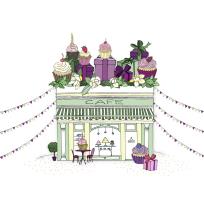 Opakowanie Karnet Swarovski kwadrat CL2404 Kawiarnia