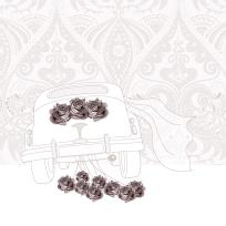 Opakowanie Karnet Swarovski kwadrat Ślub samochód