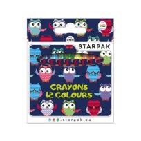 Opakowanie Kredki woskowe Sowy 12 kolorów