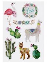 Opakowanie Naklejki 3D Lama Flaming