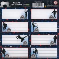 Opakowanie Nalepki na zeszyty Piłka 8x50 sztuk mix