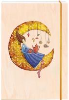 Opakowanie Notatnik ozdobny drewniany A6 Księżyc