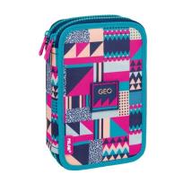 Opakowanie Piórnik 2 poz. z wyprawką Geo róż MILAN