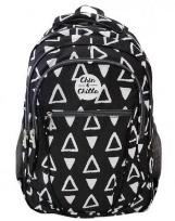Opakowanie Plecak trzykomorowy czarny Trójkąty