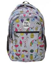 Opakowanie Plecak trzykomorowy szary Wzorki