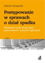 Okładka książki Postępowanie w sprawach o dział spadku