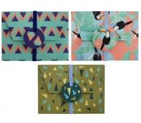 Opakowanie Pudełka prezentowe 3 sztuki Tukany różowe