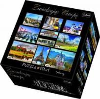 Opakowanie Puzzle 10w1 Zwiedzając Europę TREFL