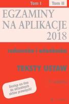 Okładka książki Teksty ustaw Egzaminy Aplikacje radcowska i adwokacka Tom 2