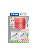 Opakowanie Temperówka Duet róż+ 2 gumki blister MILAN