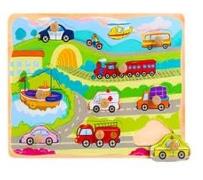 Opakowanie Układanka drewniana pojazdy