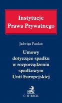Okładka książki Umowy dotyczące spadku w rozporządzeniu spadkowym Unii Europejskiej