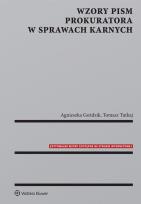 Okładka książki Wzory pism prokuratora w sprawach karnych