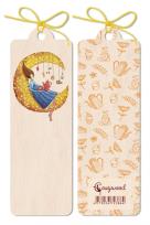 Okładka książki Zakładka drewniana Księżyc