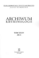 Okładka książki Archiwum kryminologii