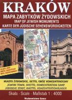Okładka książki KRAKÓW MAPA ZABYTKÓW ŻYDOWSKICH 1:4000