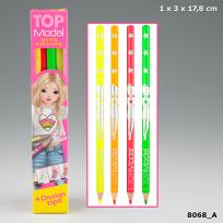 Opakowanie KREDKI TOP MODEL NEON 4 KOLORY 8068A