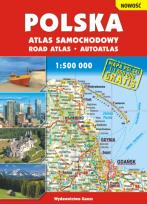 Okładka książki POLSKA ATLAS SAMOCHODOWY 1:500 000
