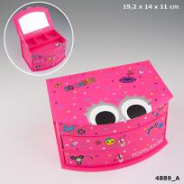 Opakowanie SZKATUŁKA NA BIŻUTERIĘ TOP MODEL RÓŻOWA 4889A