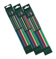 Opakowanie ZESTAW OŁÓWKÓW Z GUMKAMI FOLK ŁOWICZ PASIAK PION 4 SZTUKI