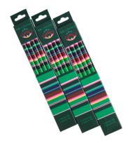 Opakowanie ZESTAW OŁÓWKÓW Z GUMKAMI FOLK ŁOWICZ PASIAK POZIOM 4 SZTUKI