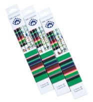 Opakowanie ZESTAW OŁÓWKÓW Z GUMKAMI FOLK MIX 2 WZORY 4 SZTUKI