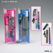 Opakowanie ZESTAW PIÓRO I KOREKTOR DO PIÓRA TOP MODEL NIEBIESKI 6690A