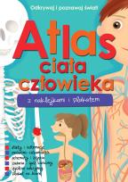 Okładka książki ATLAS CIAŁA CZŁOWIEKA Z NAKLEJKAMI I PLAKATEM