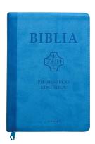 Okładka książki Biblia pierwszego Kościoła z paginatorami błękitna