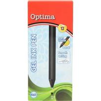 Opakowanie Długopis żelowy czarny 0,7mm (12szt) OPTIMA