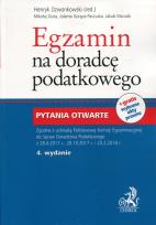 Okładka książki Egzamin na doradcę podatkowego Pytania otwarte