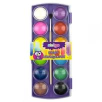 Opakowanie Farby akwarelowe 12 kolorów z pędzelkiem SSC016